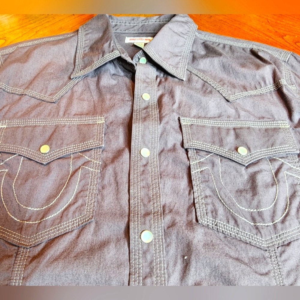 NWOT True Religion LS Western Shirt XXL